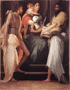 Rosso Fiorentino Madonna Enthroned between Two Saints oil painting